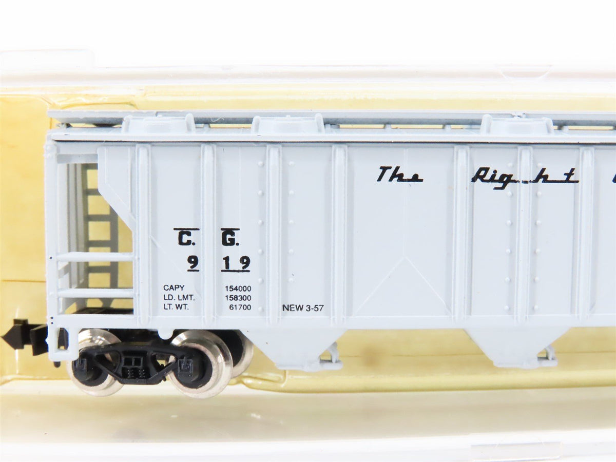 N Scale Atlas 3729 CG Central of Georgia &quot;Right Way&quot; 3-Bay Covered Hopper #919