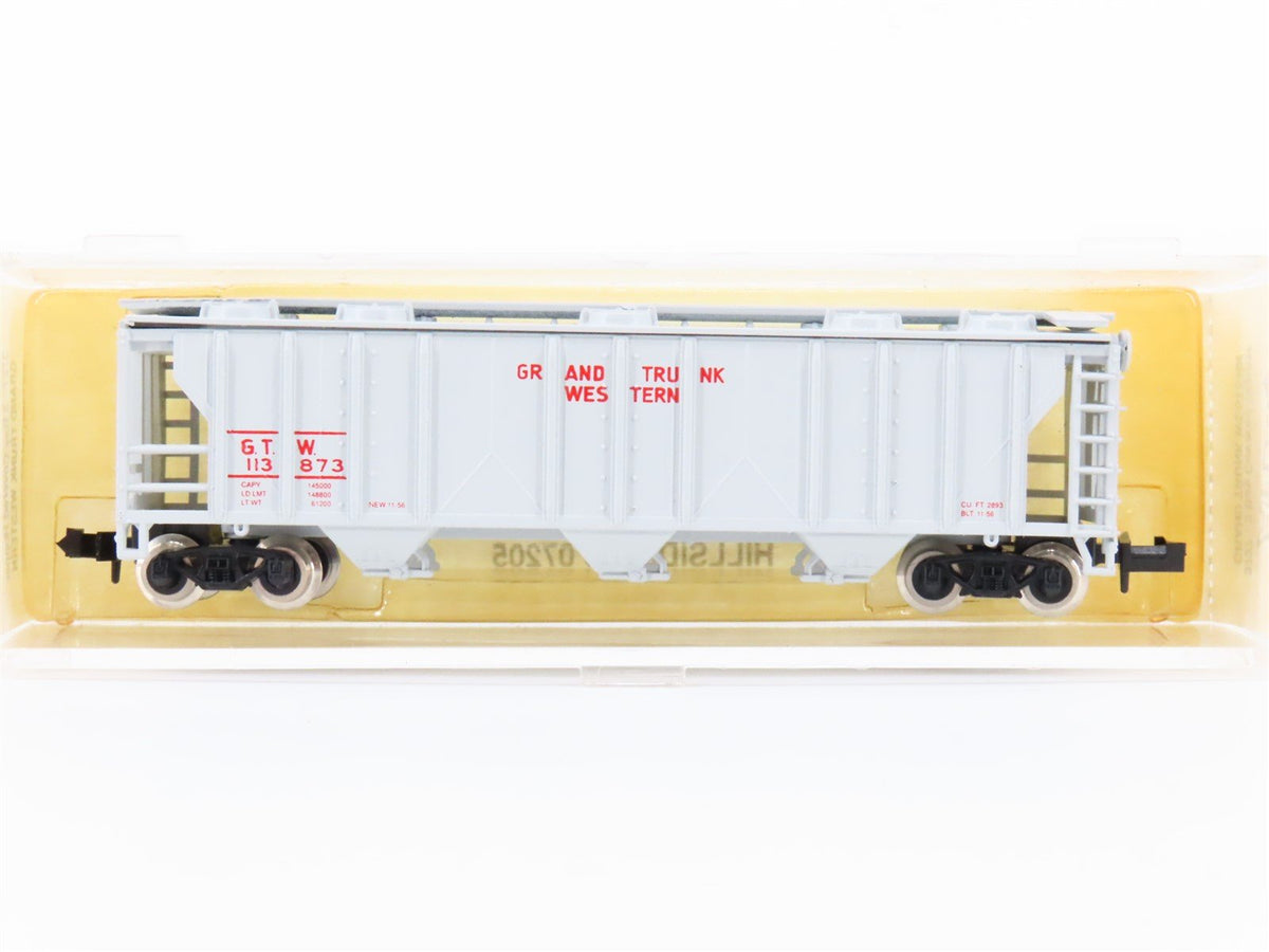 N Scale Atlas 3727 GTW Grand Trunk Western 3-Bay Covered Hopper #113873