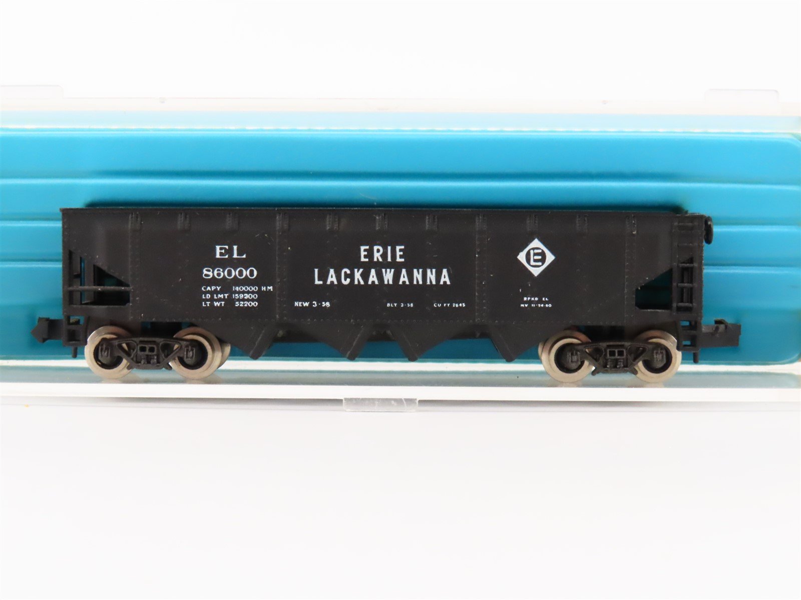 N Scale Atlas 2424 EL Erie Lackawanna 4-Bay Open Hopper #86000