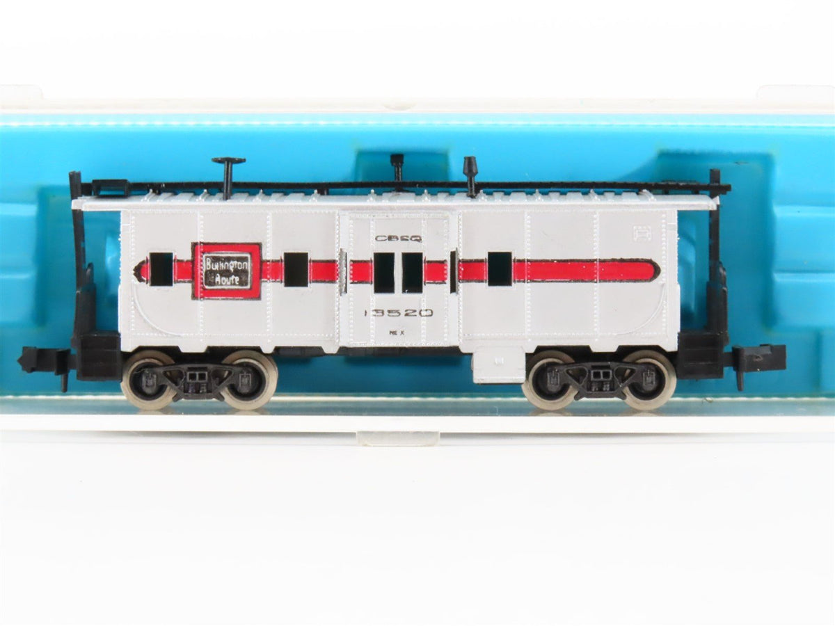 N Scale Atlas 2436 CB&amp;Q Burlington Route Bay Window Caboose #3520