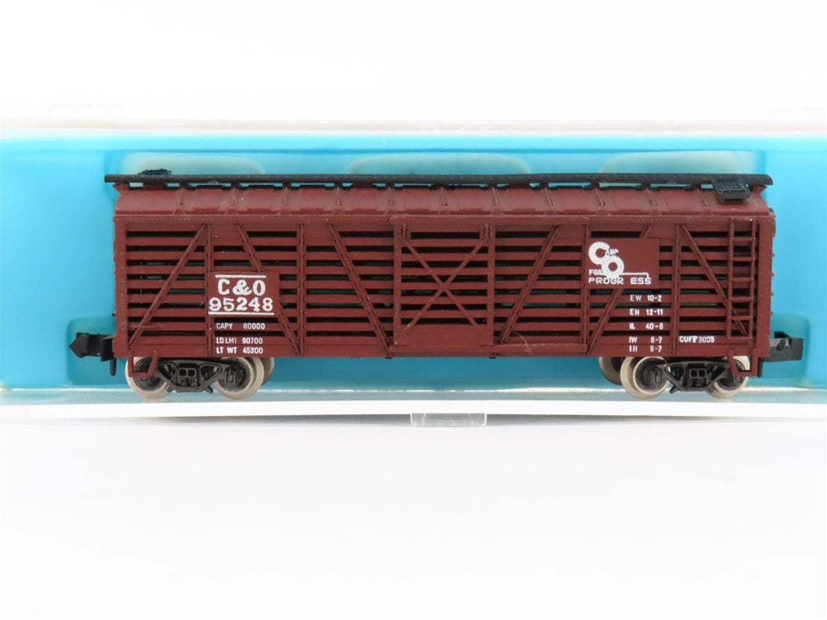 N Scale Atlas 2416 C&amp;O Chesapeake &amp; Ohio 40&#39; Stock Car #95248