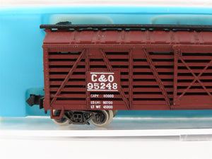 N Scale Atlas 2416 C&O Chesapeake & Ohio 40' Stock Car #95248