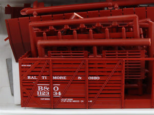 HO Proto 2000 Kit B&O Baltimore & Ohio Mather 40' Single Deck Stock Car #112334