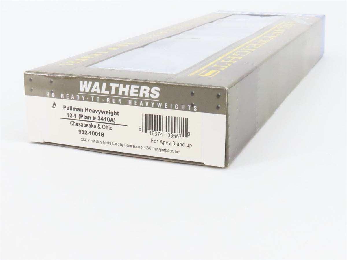 HO Walthers Heavyweights 932-10018 C&amp;O Chesapeake &amp; Ohio 12-1 Sleeper Passenger