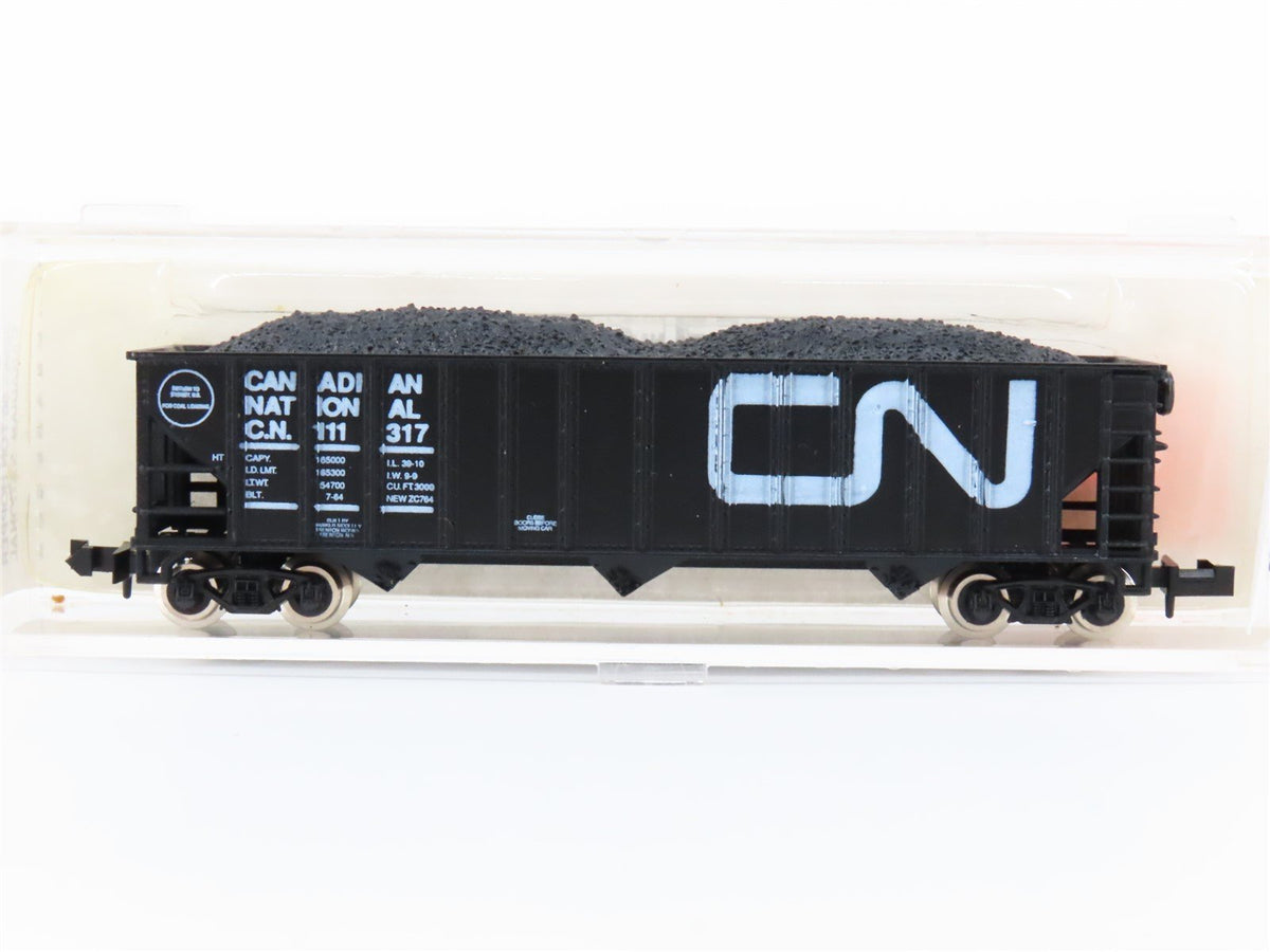 N Scale Atlas 3285 CN Canadian National 3-Bay Open Hopper #111317 w/ Load