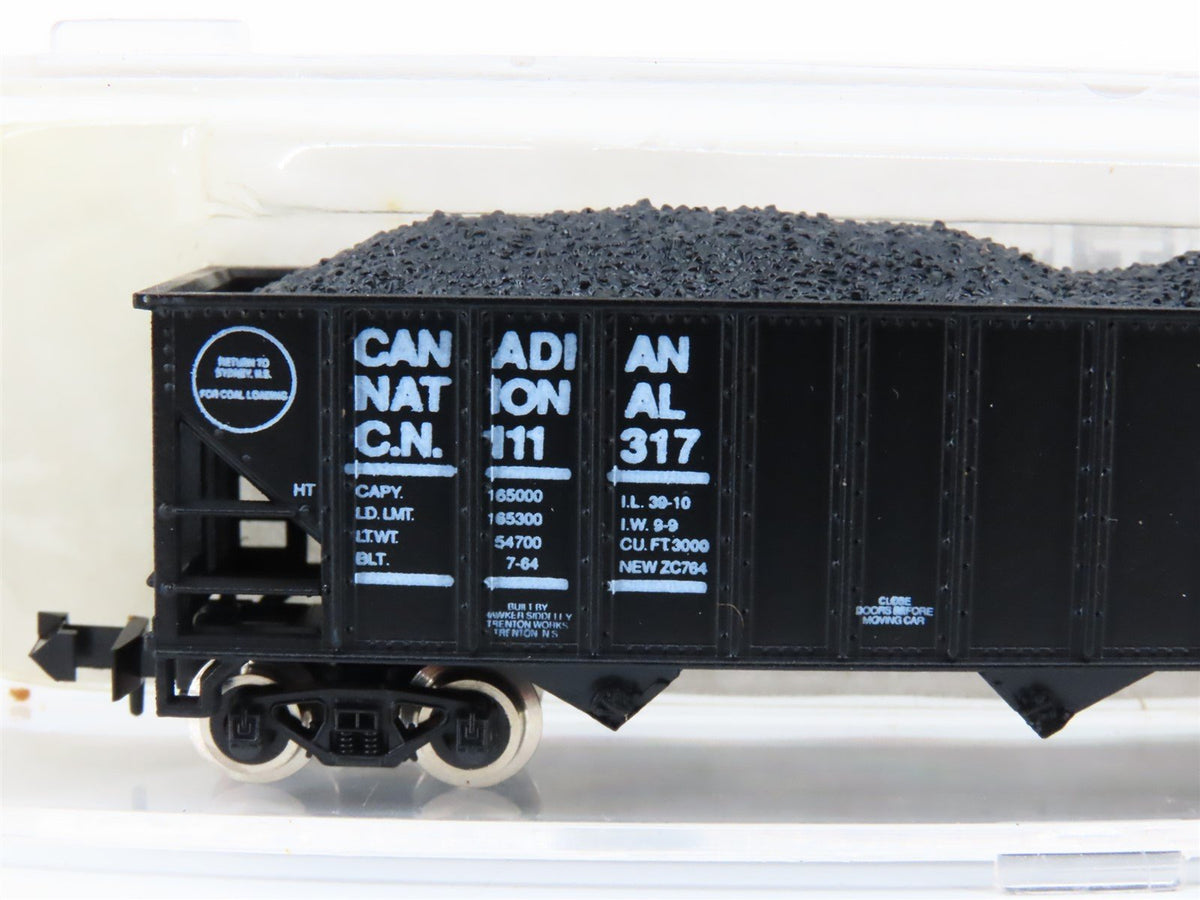 N Scale Atlas 3285 CN Canadian National 3-Bay Open Hopper #111317 w/ Load