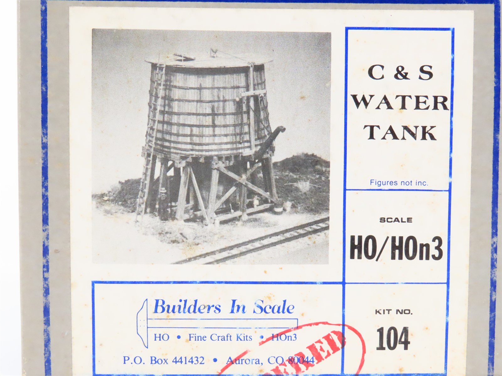 HO 1/87 Builders In Scale Craftsman Kit #104 C&S Water Tank