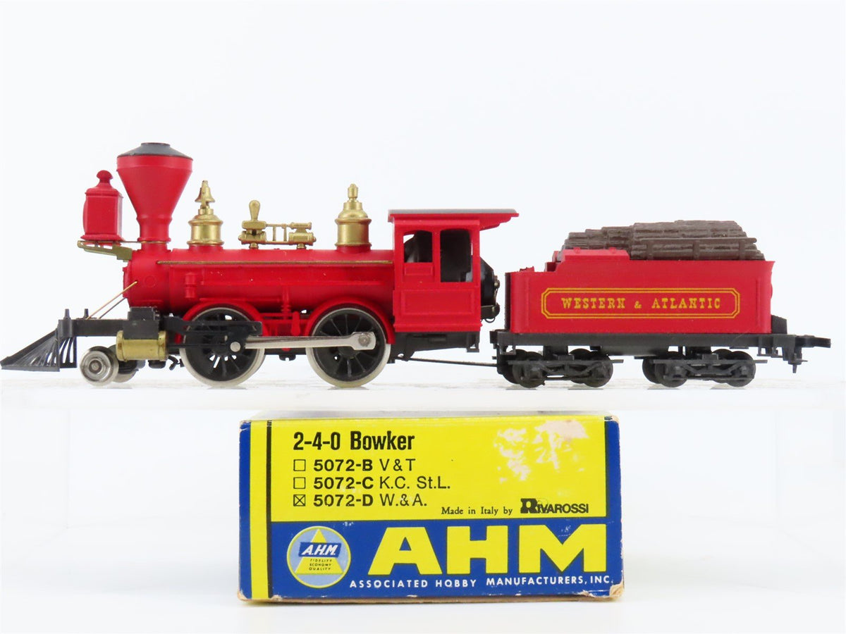 HO Scale AHM/Rivarossi 5072-D W&amp;A Western &amp; Atlantic 2-4-0 Bowker Steam