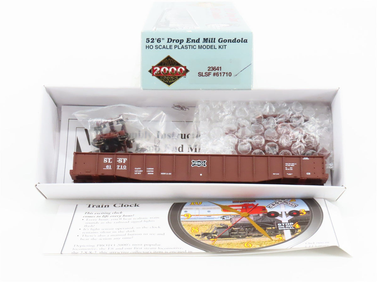 HO Scale Proto 2000 23641 SLSF Frisco 52&#39; 6&#39;&#39; Drop End Gondola Car #61710 Kit