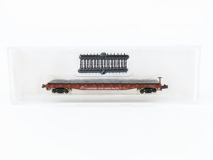 N Scale Atlas 3814 UP Union Pacific 50' Flat Car #57919 w/ Stakes