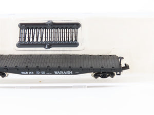 N Scale Atlas 3812 WAB Wabash 50' Flat Car #156 w/ Stakes