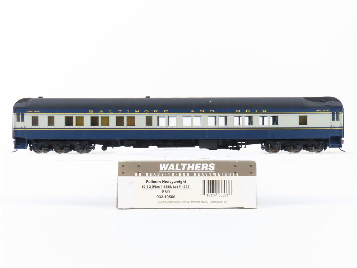 HO Scale Walthers 932-10560 B&amp;O Baltimore &amp; Ohio Pullman Heavyweight Passenger