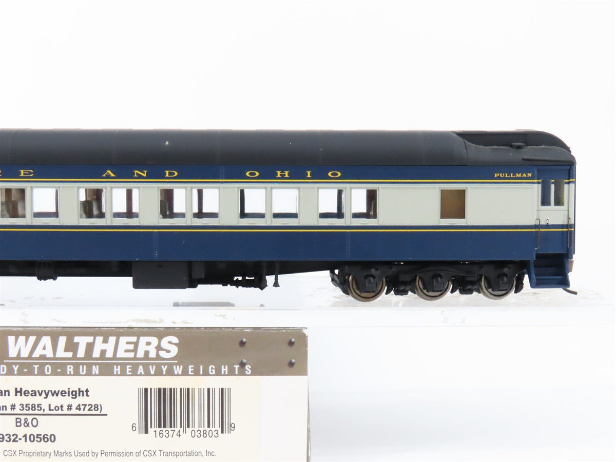 HO Scale Walthers 932-10560 B&amp;O Baltimore &amp; Ohio Pullman Heavyweight Passenger