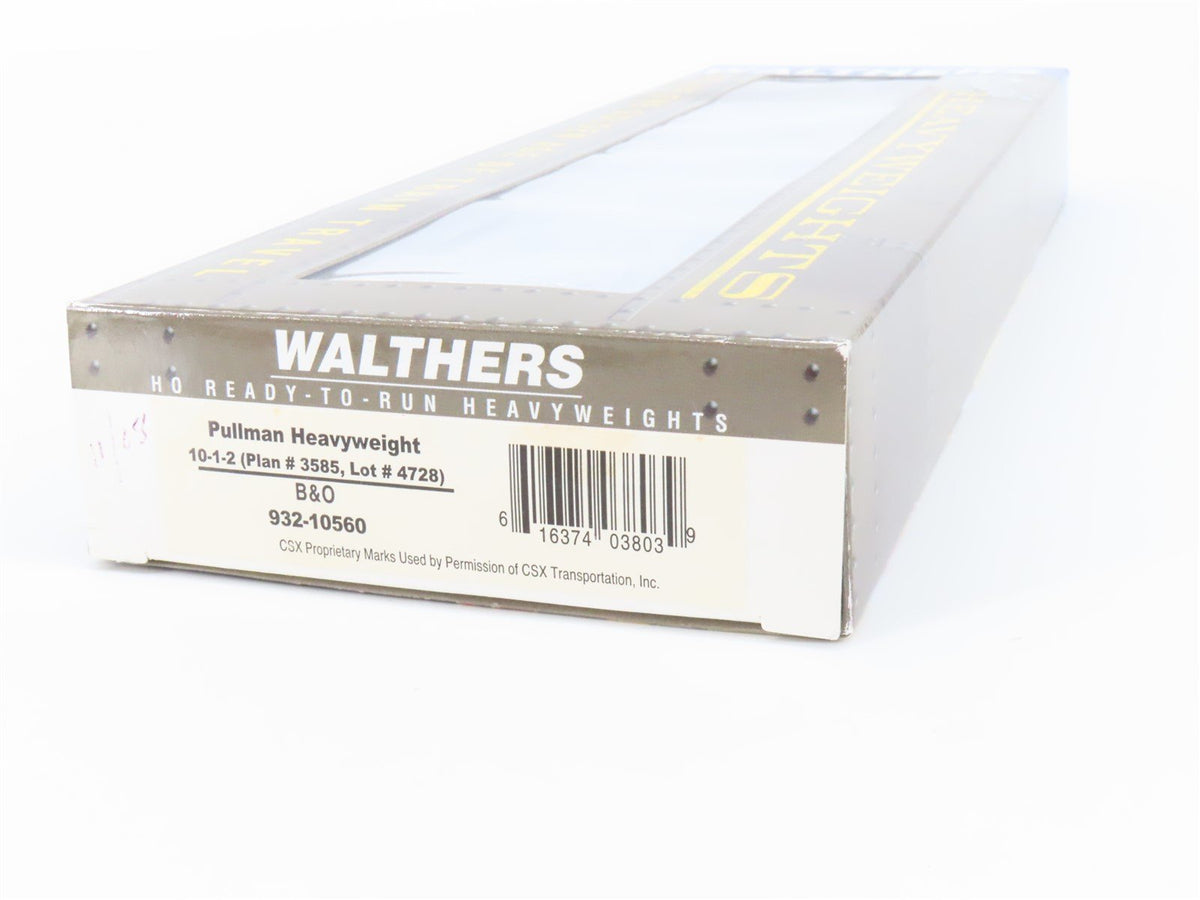 HO Scale Walthers 932-10560 B&amp;O Baltimore &amp; Ohio Pullman Heavyweight Passenger