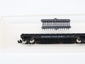 N Scale Atlas 3810 SAL Seaboard Air Line 50' Flat Car #47289 w/ Stakes