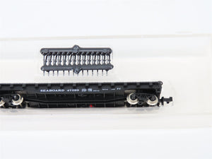 N Scale Atlas 3810 SAL Seaboard Air Line 50' Flat Car #47289 w/ Stakes