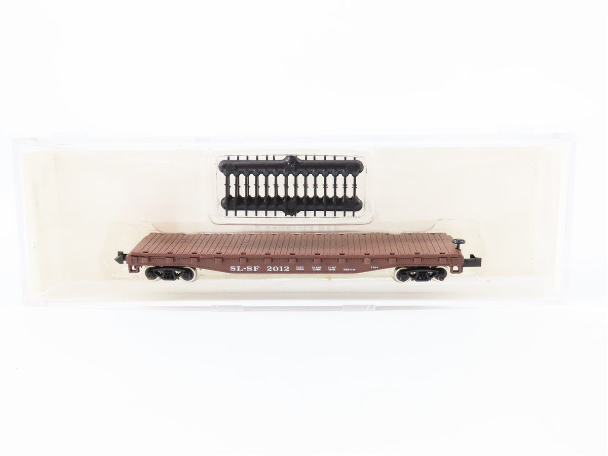 N Scale Atlas 3806 SLSF Frisco 50&#39; Flat Car #2012 w/ Stakes