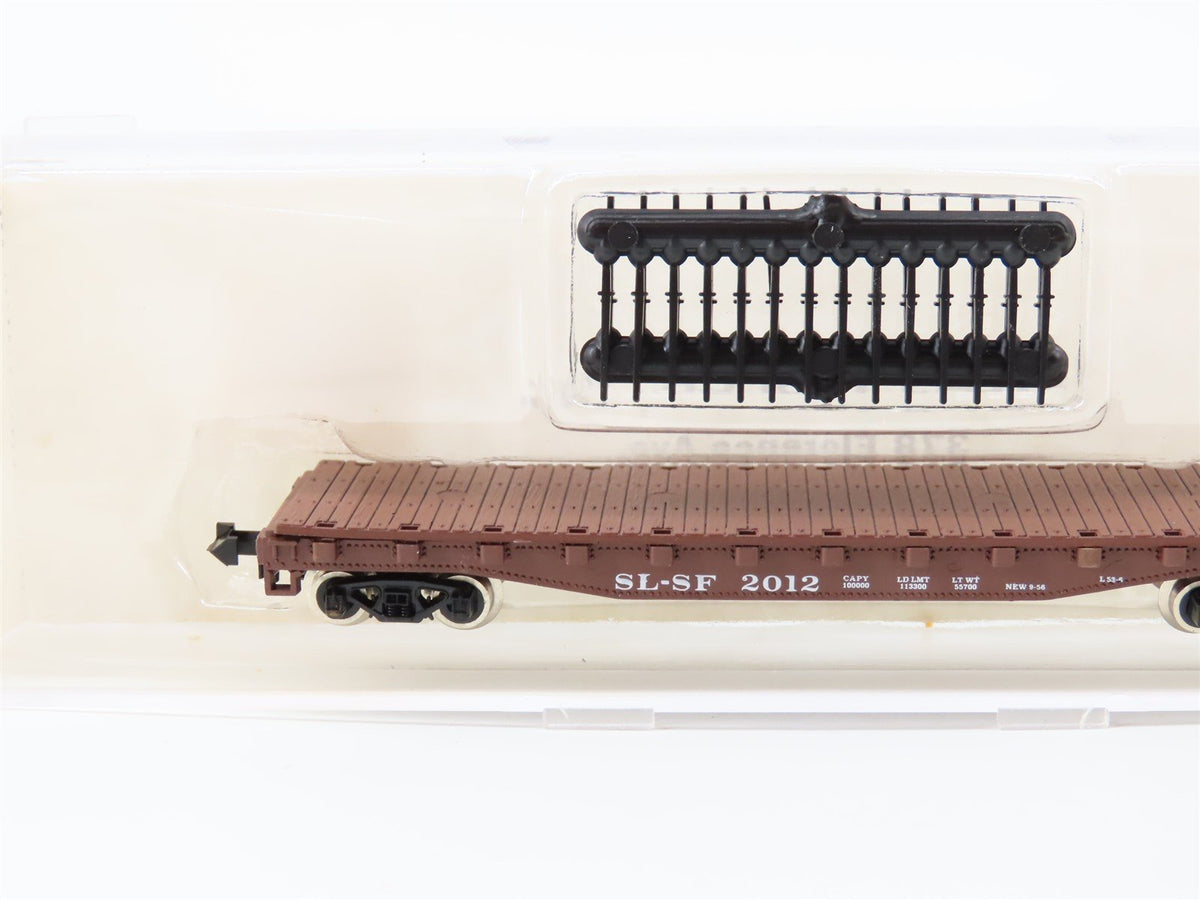 N Scale Atlas 3806 SLSF Frisco 50&#39; Flat Car #2012 w/ Stakes