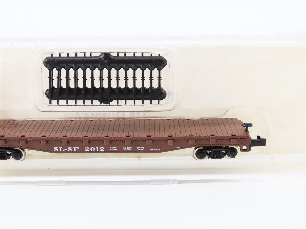 N Scale Atlas 3806 SLSF Frisco 50&#39; Flat Car #2012 w/ Stakes