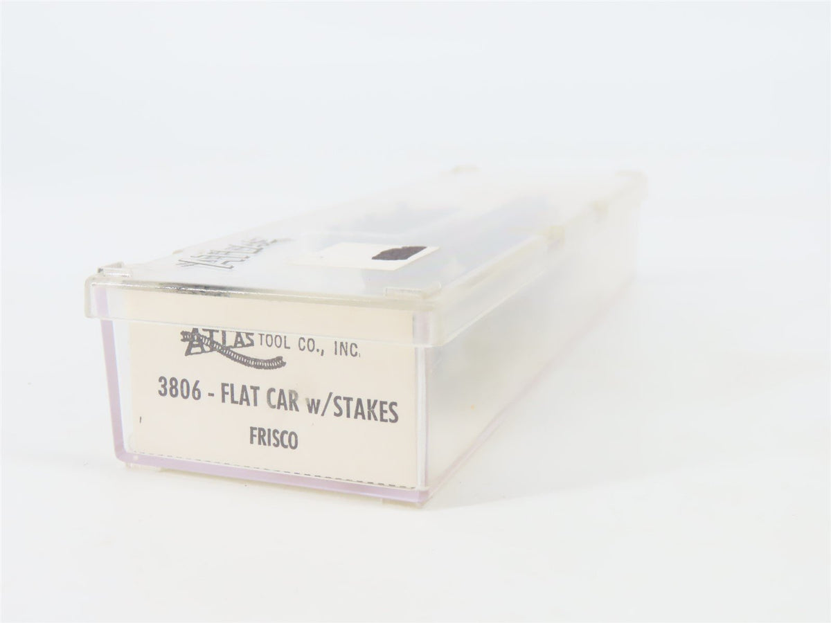 N Scale Atlas 3806 SLSF Frisco 50&#39; Flat Car #2012 w/ Stakes