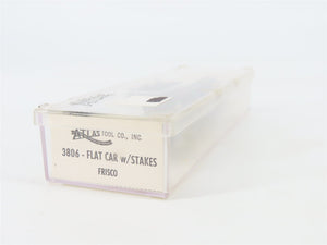 N Scale Atlas 3806 SLSF Frisco 50' Flat Car #2012 w/ Stakes