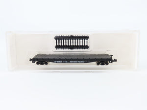 N Scale Atlas 3809 NP Northern Pacific 50' Flat Car #60254 w/ Stakes