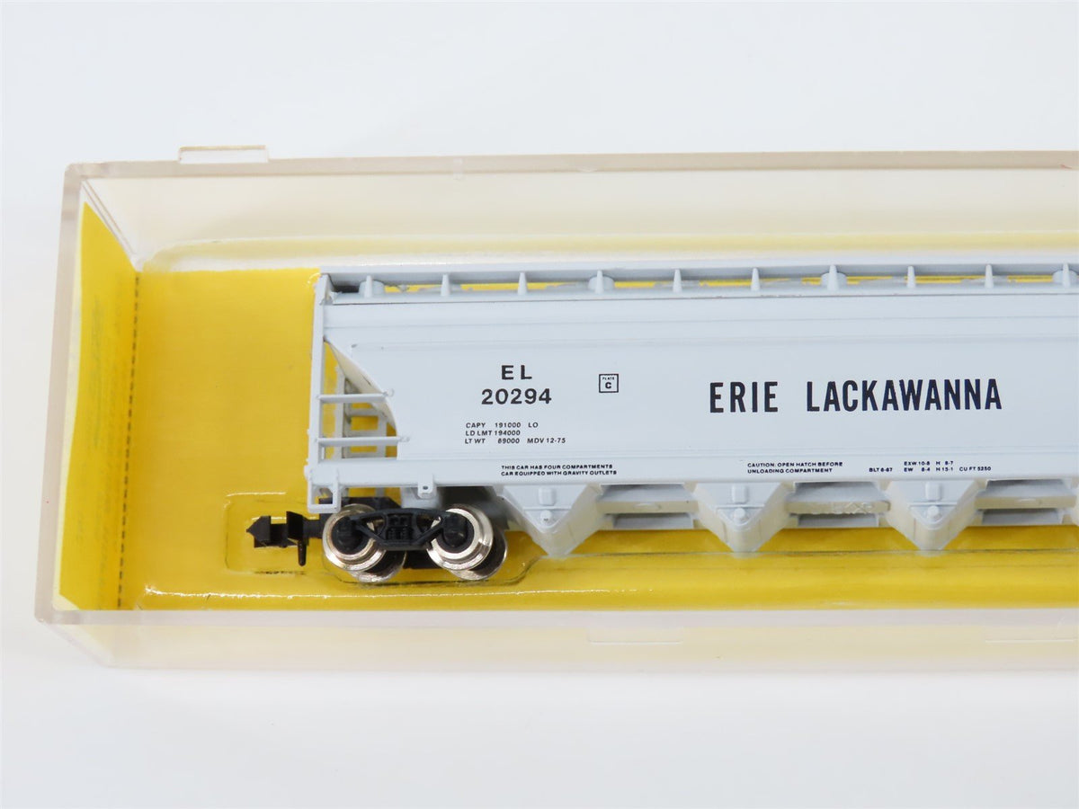 N Scale Atlas 3706 EL Erie Lackawanna 4-Bay Centerflow Covered Hopper #20294