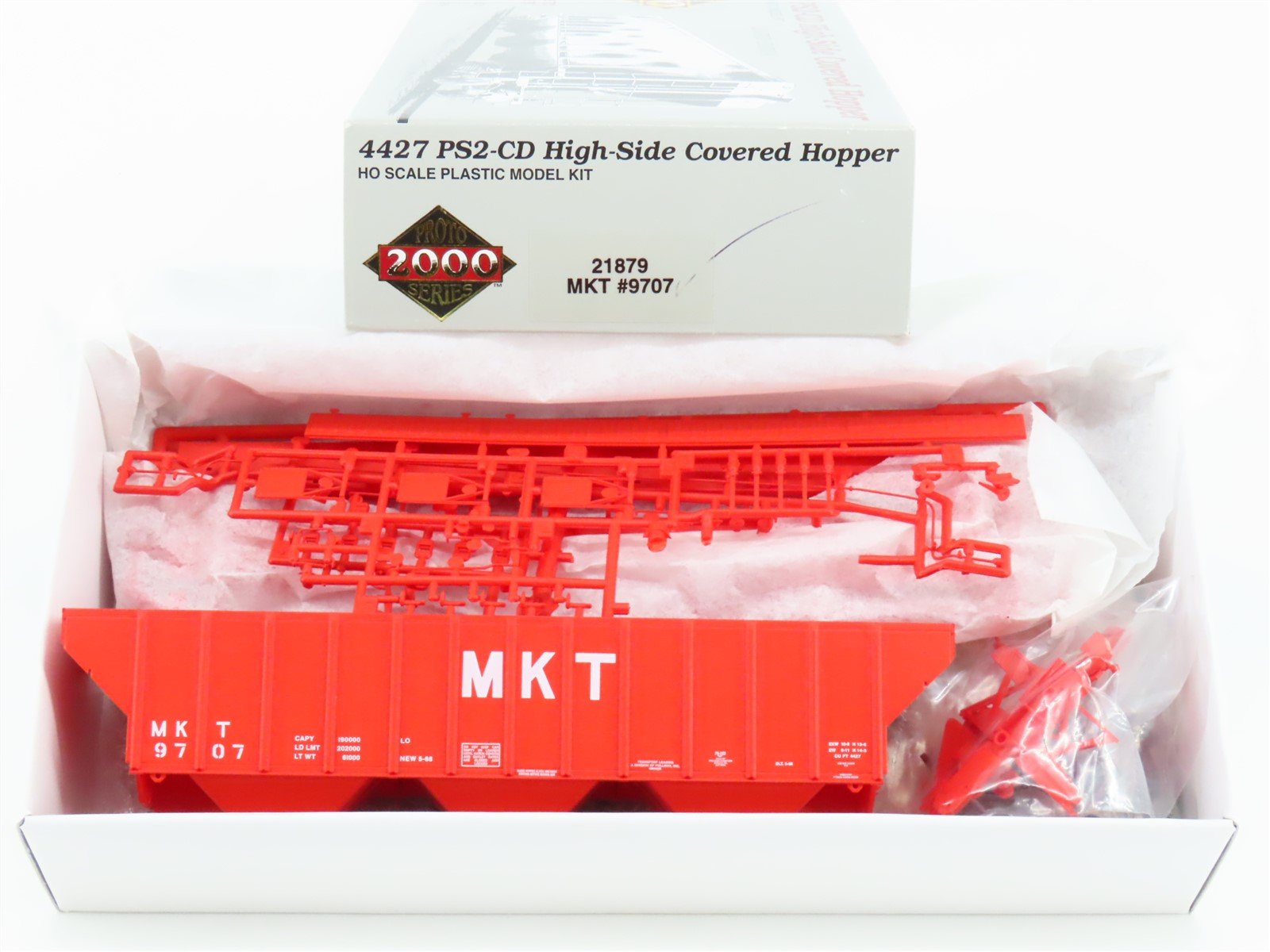 HO Scale Proto 2000 21879 MKT Railway PS2-CD Covered Hopper Car #180658 Kit