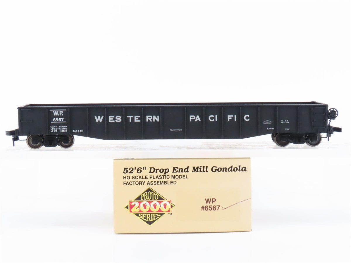 HO Scale Proto 2000 WP Western Pacific 52&#39; 6&#39;&#39; Mill Gondola Car #6567