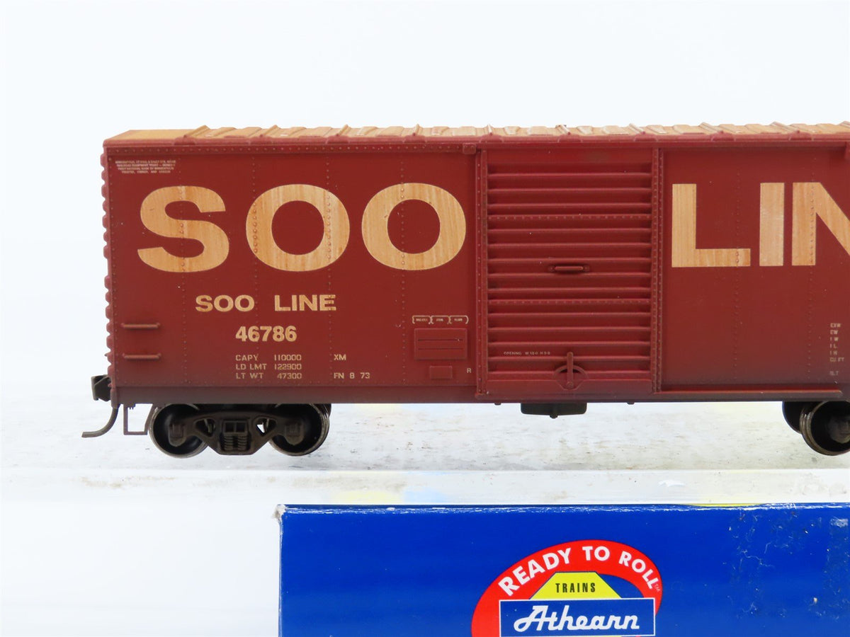 HO Athearn #70155 SOO Line 40&#39; Modernized Box Car #46786 - Custom Weathered