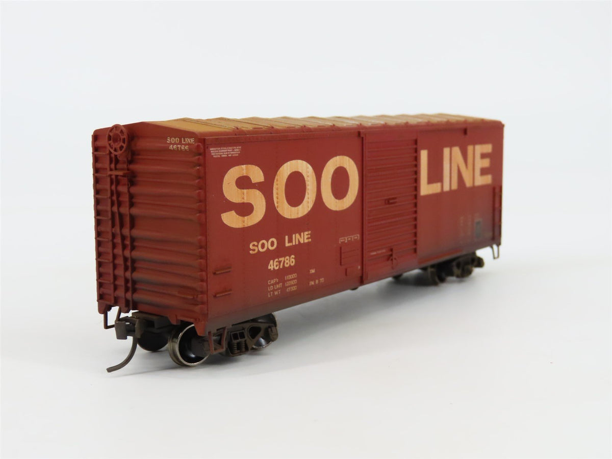 HO Athearn #70155 SOO Line 40&#39; Modernized Box Car #46786 - Custom Weathered