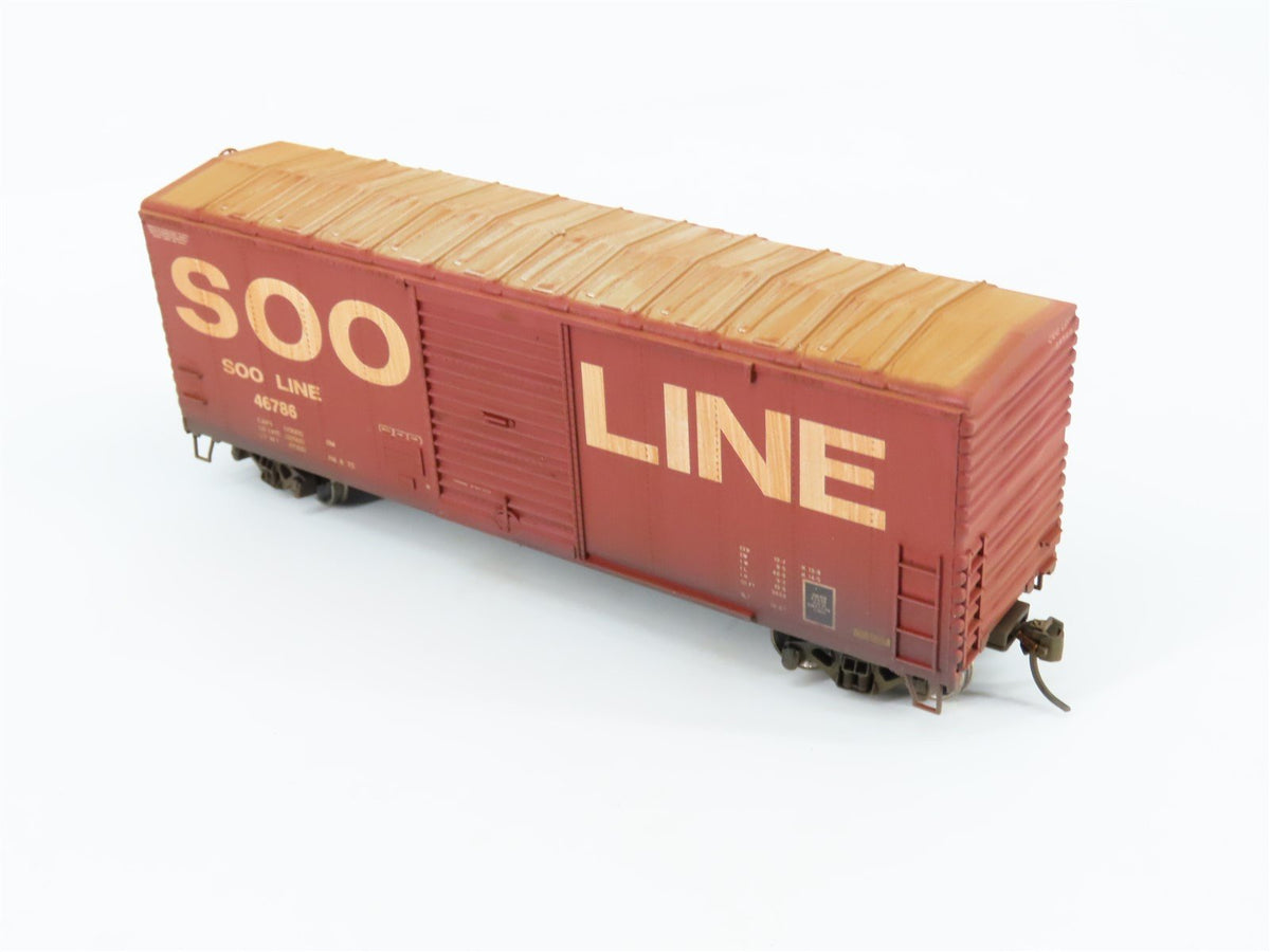 HO Athearn #70155 SOO Line 40&#39; Modernized Box Car #46786 - Custom Weathered