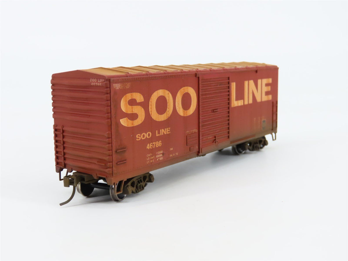 HO Athearn #70155 SOO Line 40&#39; Modernized Box Car #46786 - Custom Weathered