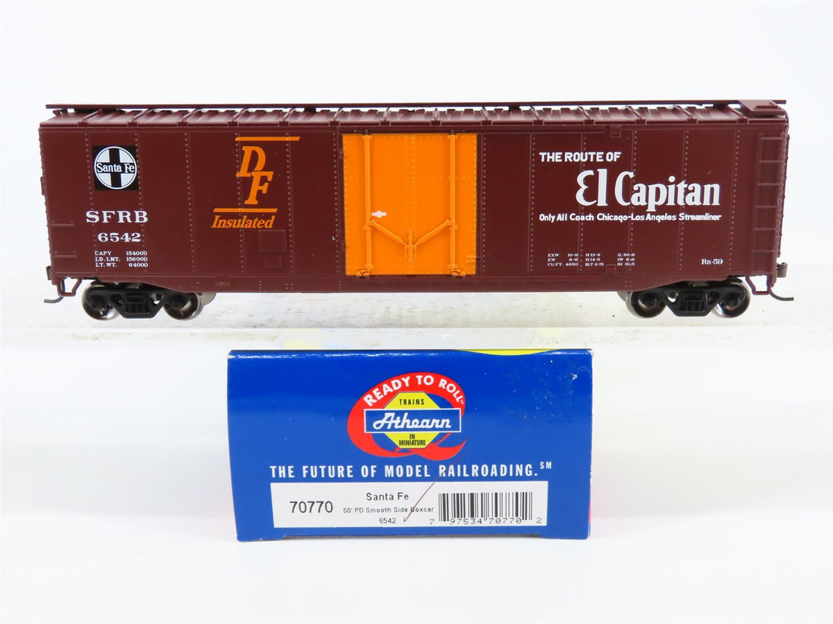 HO Scale Athearn #70770 SFRB Santa Fe &quot;El Capitan&quot; 50&#39; Plug Door Box Car #6542