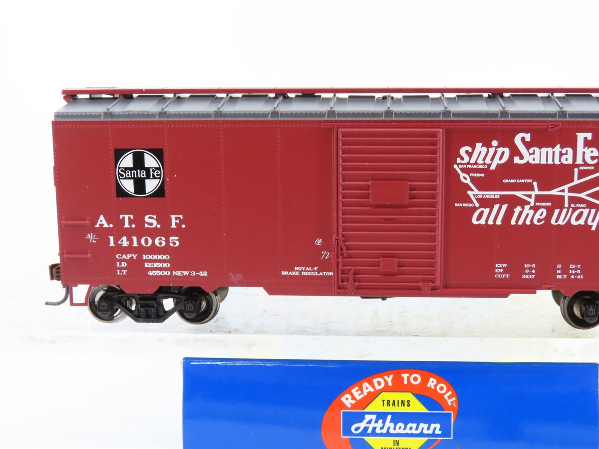 HO Athearn 70046 ATSF Santa Fe &quot;Scout&quot; 40&#39; Box Car #141065 w/ Custom Graffiti