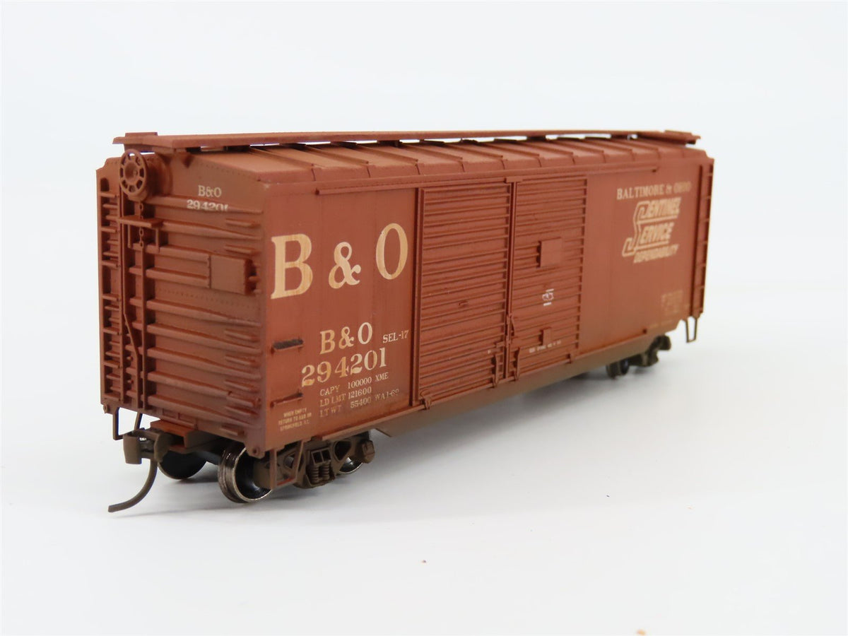 HO Scale Athearn 70173 B&amp;O Baltimore &amp; Ohio Box Car #294201 - Custom Weathered