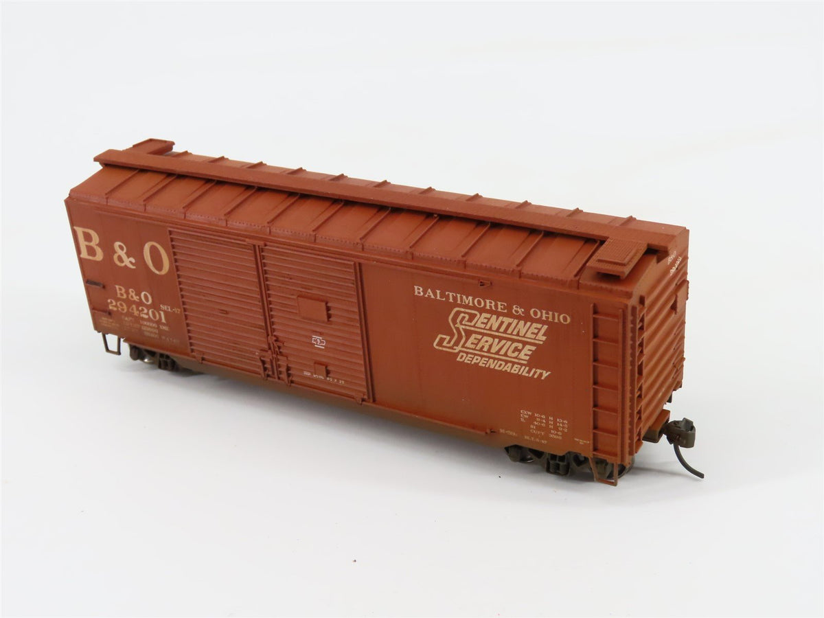 HO Scale Athearn 70173 B&amp;O Baltimore &amp; Ohio Box Car #294201 - Custom Weathered