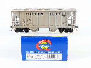 HO Scale Athearn 94362 SSW Cotton Belt 2-Bay Hopper #77181 - Custom Weathered