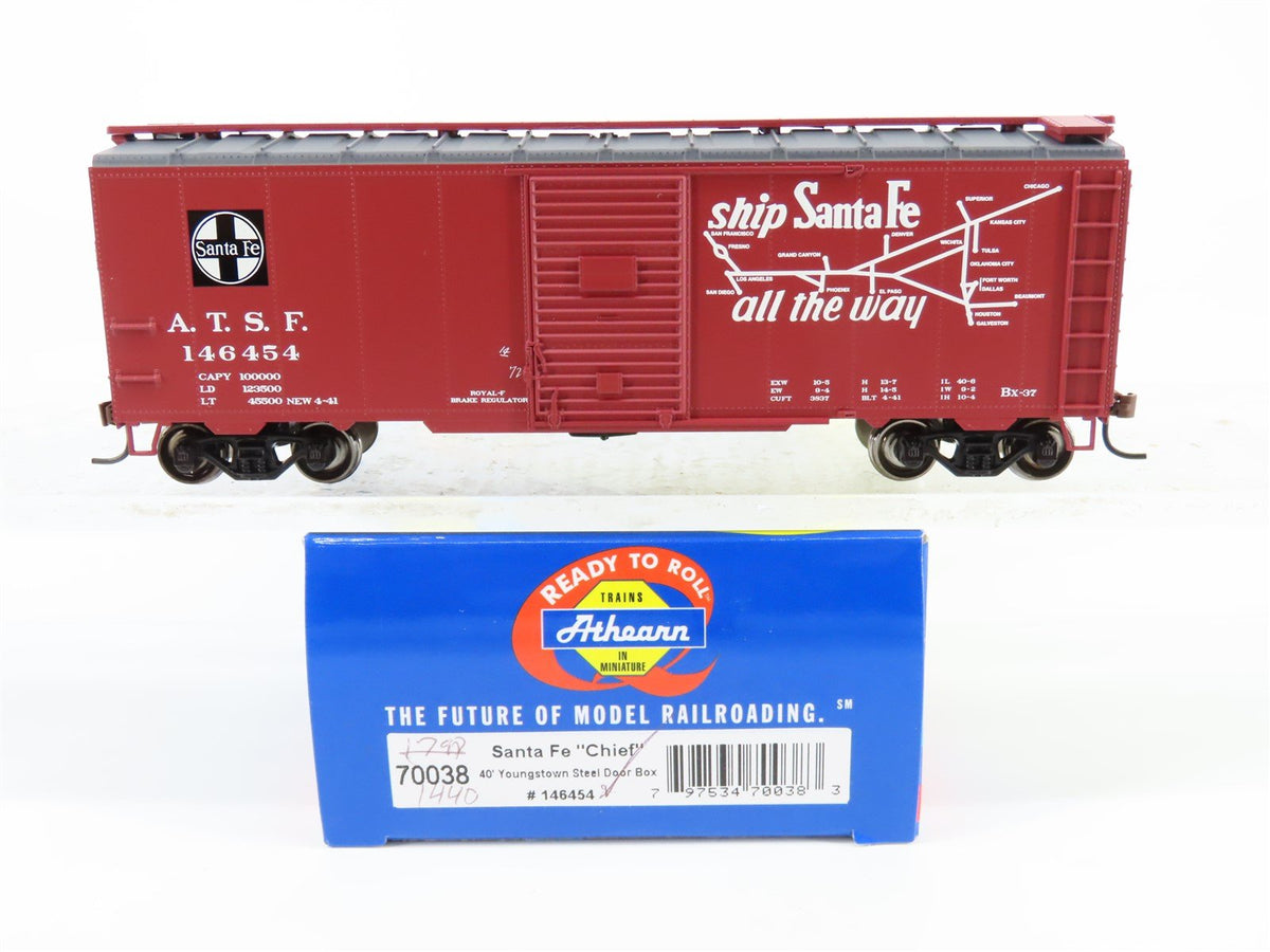 HO Athearn 70038 ATSF Santa Fe Chief 40&#39; Box Car #146454 w/ Custom Graffiti