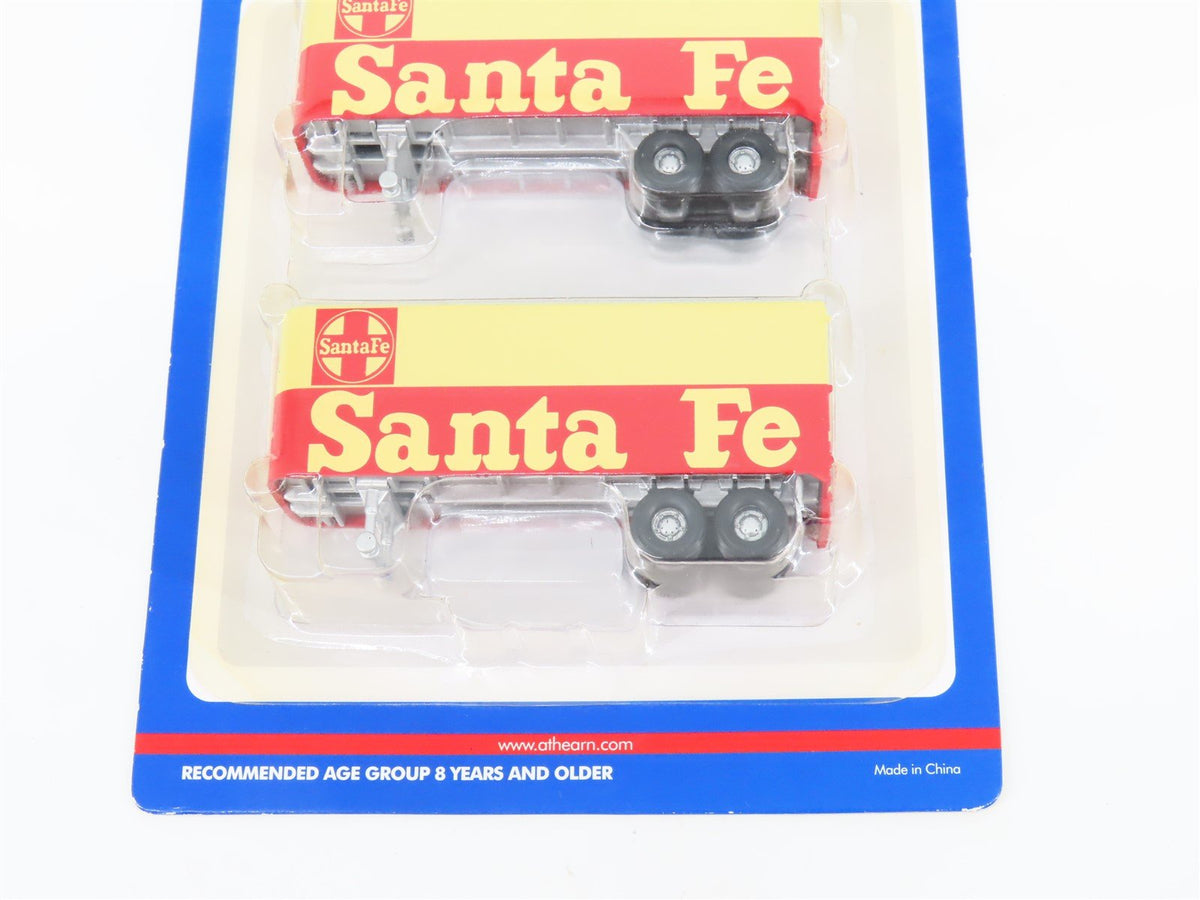 HO Scale Athearn 92476 ATSF Santa Fe 25&#39; Trailer F3208 &amp; F3245 2-Pack Sealed