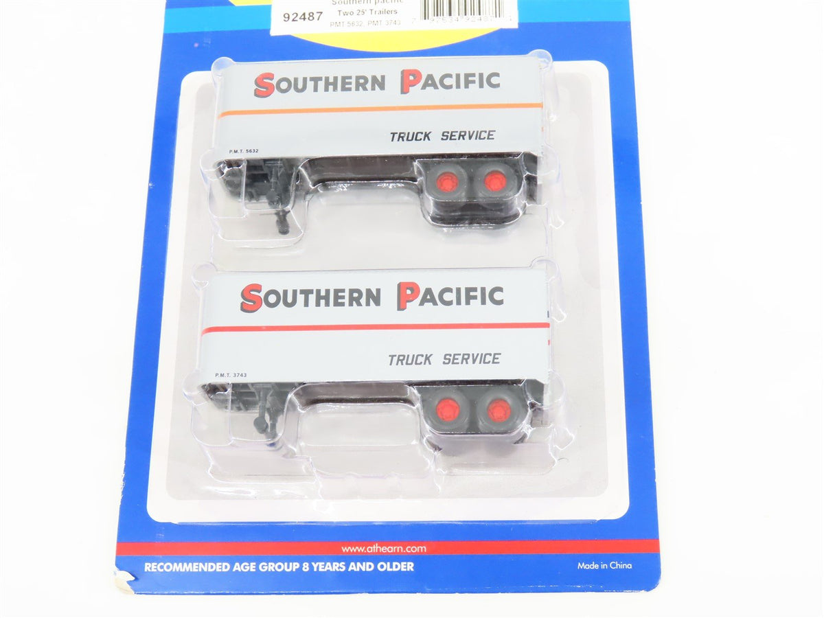 HO Scale Athearn 92487 PMT ATSF Santa Fe 25&#39; Trailer 5632 &amp; 3743 2-Pack Sealed