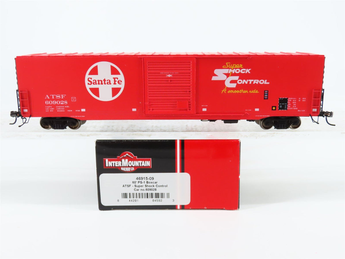 HO Scale InterMountain 46915-09 ATSF Santa Fe 60&#39; Single Door Box Car #609028