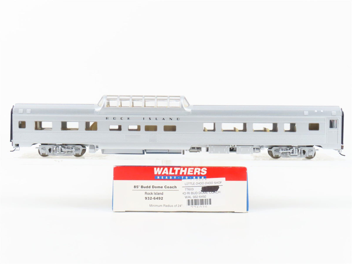 HO Scale Walthers 932-6492 RI Rock Island Railroad 85&#39; Budd Dome Passenger Car