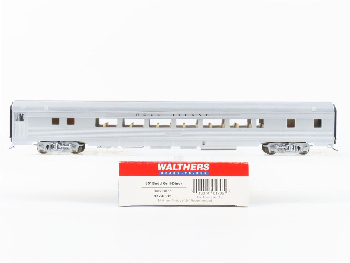 HO Scale Walthers 932-6332 RI Rock Island 85&#39; Budd Grill-Diner Passenger Car