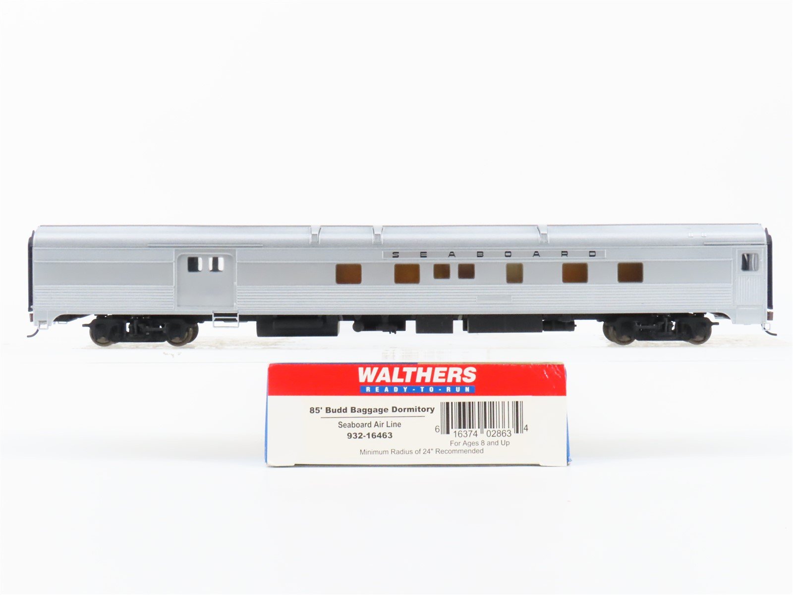 HO Walthers 932-16463 SAL Seaboard Air Line 85' Budd Baggage Dormitory Passenger