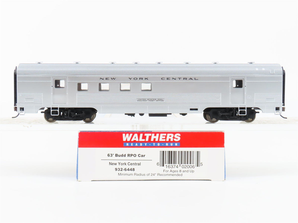 HO Scale Walthers 932-6448 NYC New York Central 63&#39; Budd RPO Passenger Car