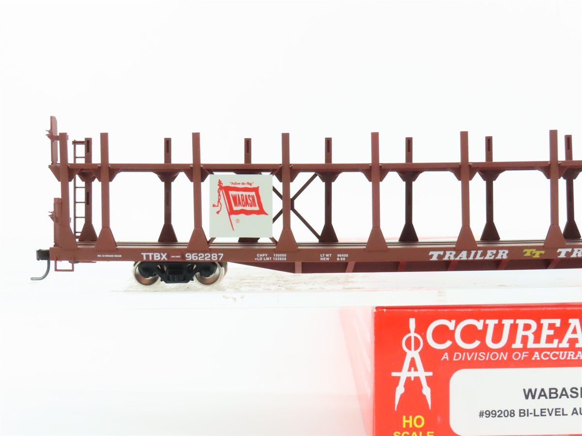 HO Scale Accurail Accuready 99208 TTBX WAB Wabash Trailer-Train Auto Rack 962287