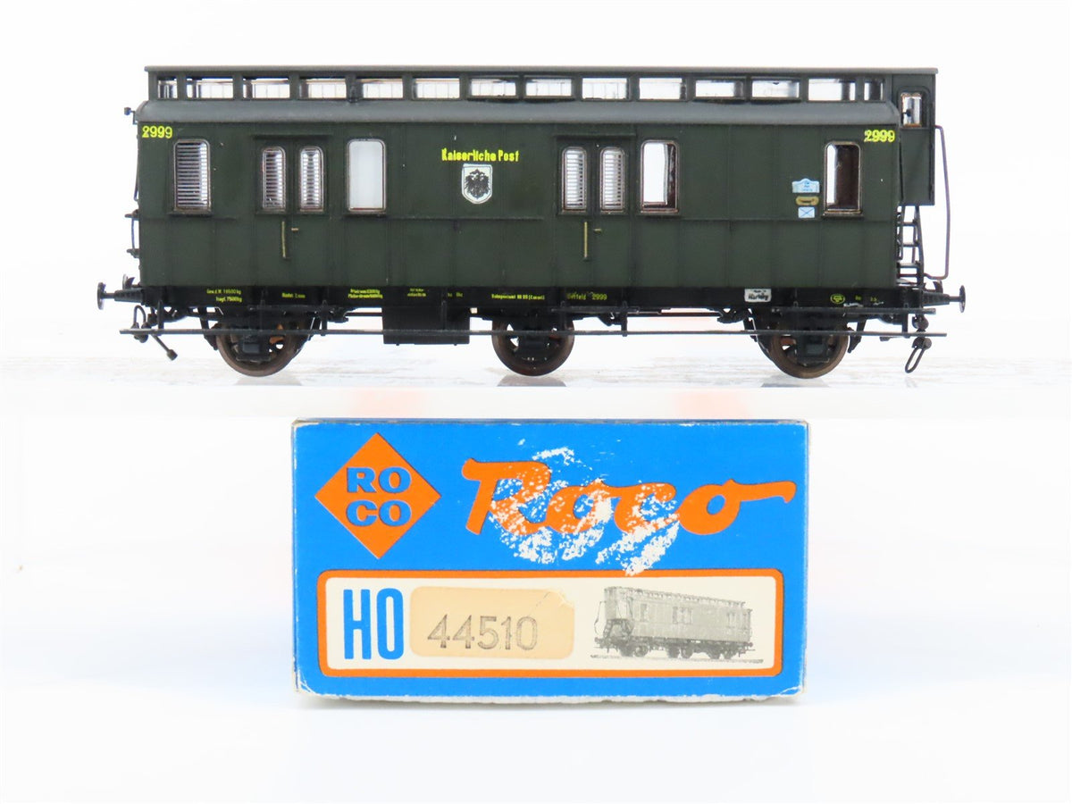 HO Scale Roco 44510 German Kaiserliche Post Mail Passenger Car #2999 - Custom