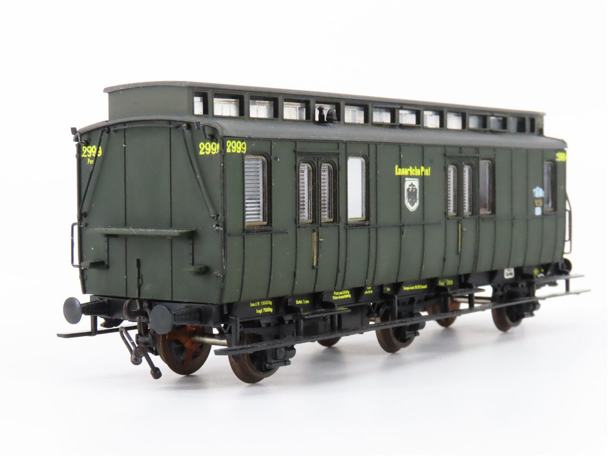 HO Scale Roco 44510 German Kaiserliche Post Mail Passenger Car #2999 - Custom