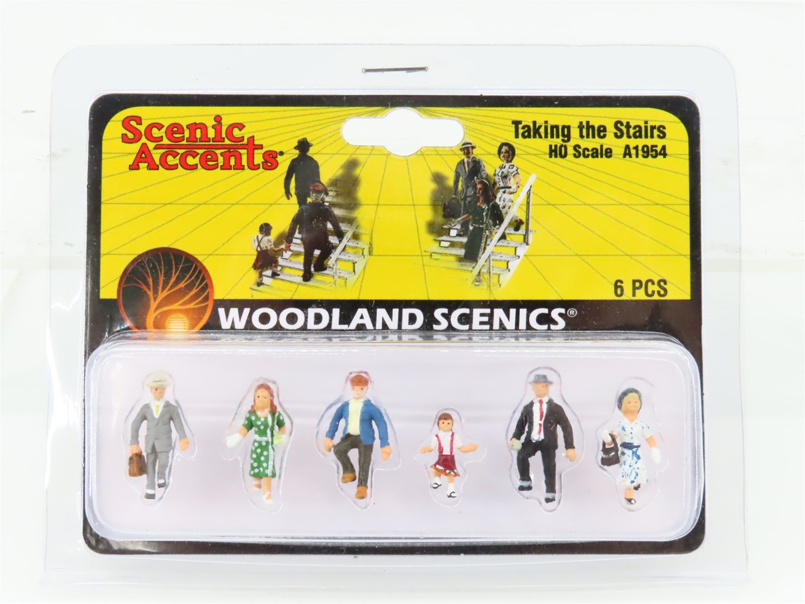 HO Scale Woodland Scenics Scenic Accents #A1954 Taking The Stairs (6 Figures)